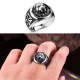 Men's ring stainless steel celtic cross of malta lion's head