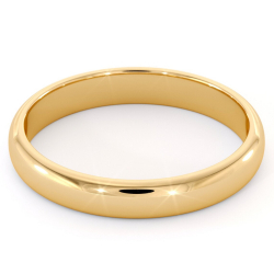 4mm gold-plated wedding band ring for men and women