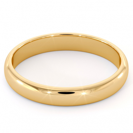 Bague anneau alliance mariage de fiançaille homme femme plaqué or 4mm
