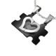 PENDENTIF POUR HOMME FEMME ADO EN ACIER 316L SECABLE EN 2 IDEAL COUPLE AMOUREUX COEUR PUZZLE NOIR + 2 CHAINES BOULES NEUF