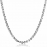 Chaine homme femme plaque or 18 carats maille figaro 6mm 55cm