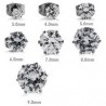 Paire boucles d'oreilles homme femme acier inox pierre blanche ronde