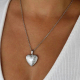 PARURE FEMME CHAINE ET PENDENTIF FORME COEUR ACIER OU PLAQUE OR CUIVRE