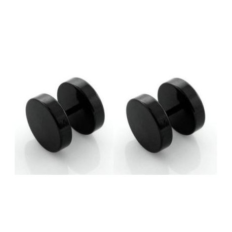 Boucles d oreilles noires homme