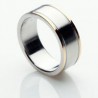 BAGUE ANNEAU ALLIANCE FIANÇAILLE FEMME HOMME ACIER ET PLAQUE OR