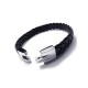 BRACELET GOURMETTE POUR HOMME EN VERITABLE CUIR ET FERMOIR ACIER 316L PROMO NEUF