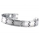 Silver magnetic tungsten bracelet for men