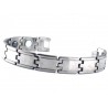 Silver magnetic tungsten bracelet for men