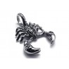 PENDENTIF POUR HOMME ACIER SCORPION TRIBAL ET 1 CHAINE BOULE