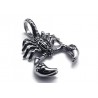 Stainless steel men's pendant tribal scorpion and 1 ball chain