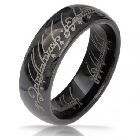 BAGUE BIJOU HOMME ADO ANNEAU ACIER NEUVE BIBLE PRIERE NOTRE PERE