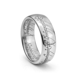 BAGUE BIJOU HOMME ADO ANNEAU ACIER NEUVE BIBLE PRIERE NOTRE PERE