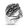 BAGUE HOMME ACIER MONSTRE DEMON EAU OCEAN BIKER GOTH GOTHIQUE