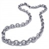Very fine necklace for men or women solid steel mesh 50cm 2mm new bella