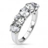 SOLID STEEL SOLITAIRE WEDDING RING FOR WOMEN SET WITH 5 STONES