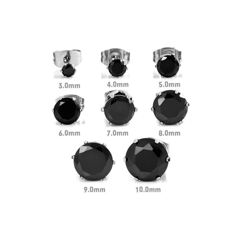 Boucles d oreilles noires homme Boucles d oreilles noires homme