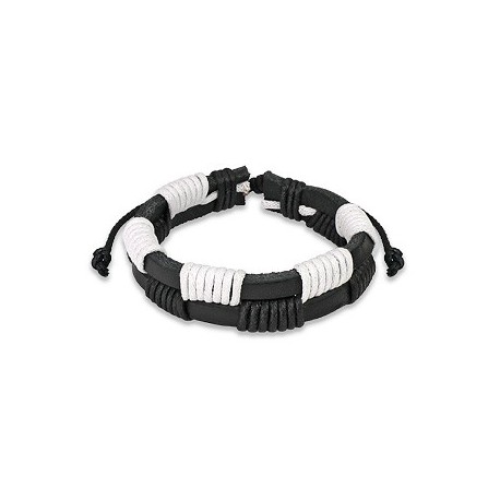 BRACELET GOURMETTE POUR HOMME EN VERITABLE CUIR ET FERMOIR ACIER 316L PROMO NEUF