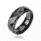 BLACK DIAMOND FACETED TUNGSTEN RING FOR MEN