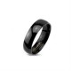 BAGUE POUR HOMME FEMME MIXTE COUPLE EN TUNGSTÈNE NOIR SOLIDE