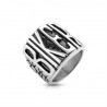 Grosse bague homme acier inoxydable en grande taille lettre biker