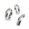 Bague alliance éternel femme homme acier pierres précieuses mariage