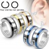 Pair of men's women's teen steel faux piercing earrings without holes