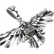 Pendentif homme forme aigle croix acier motard rider biker et 1 chaine