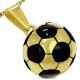 Pendant for woman man ado steel gold football and 1 chain