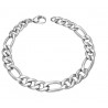 10mm stainless steel figaro bracelet for men