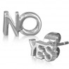 PAIR OF EARRINGS MEN WOMEN SOLID STEEL ORIGINAL YES NO