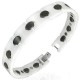 BRACELET GOURMETTE FOR MEN BLACK WHITE CERAMIC MAGNETIC