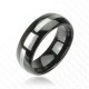 ENGAGEMENT RING MANLY BLACK TUNGSTEN SILVER BAND TRENDY