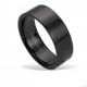 BAGUE TOUTE PLAQUE NOIR POUR HOMME ADO EN ACIER INOX 316L NEUVE