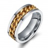 Engagement ring wedding man woman steel chained ring