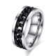 Engagement ring wedding ring men steel chain black chain
